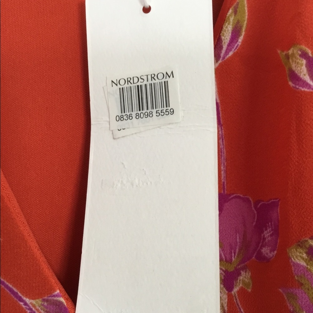 Lush NWT Floral Wrap Maxi Dress in Orange. Sz XS - Picture 5 of 7